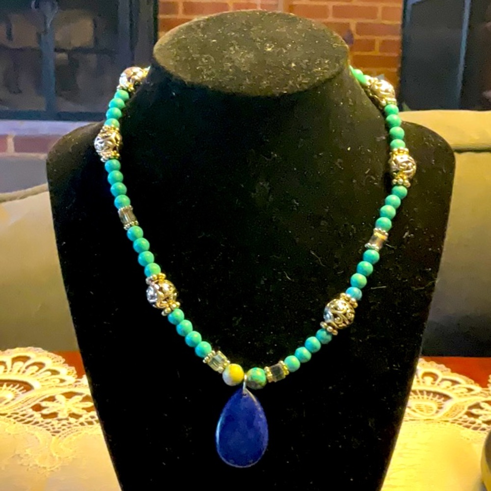 Handmade natural stone necklace